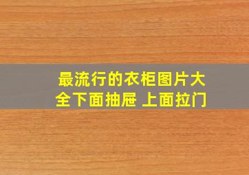 最流行的衣柜图片大全下面抽屉 上面拉门